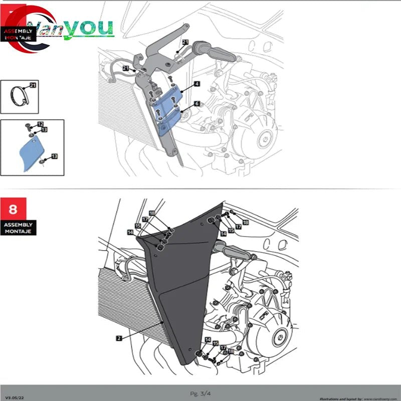 Aileron downforce YAMAHA MT - 09 SP 2021 - 2023 MT09 2021 - 2023 - rideshopparts