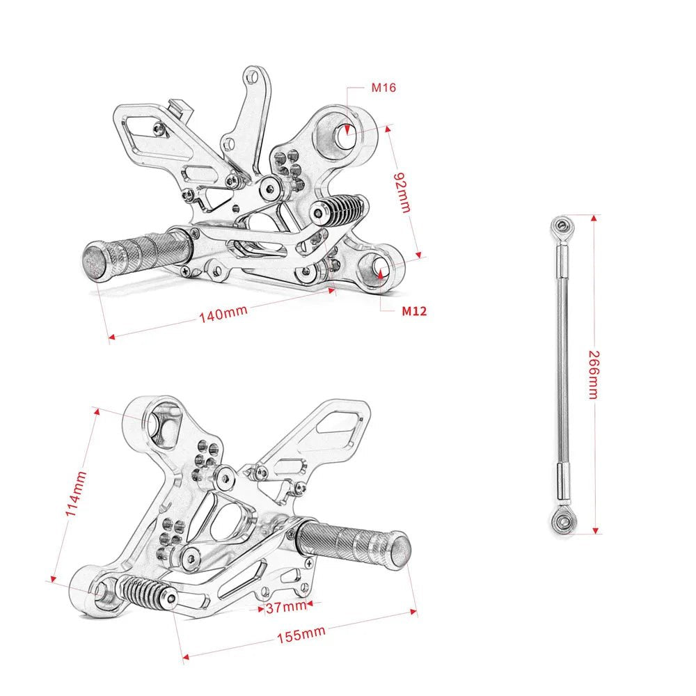 Commande recule pour Yamaha MT09/ FZ09 2013 - 2017 Yamaha XSR 900 2013 - 2016 - rideshopparts