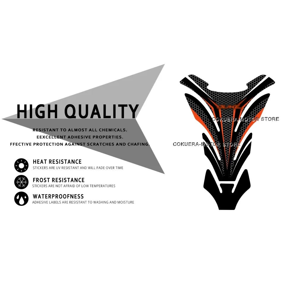 Patch Antidérapant Réservoir Moto – Kit 2 Pièces Résine Noir pour KTM Duke 125/200/390/690/990/1290 - rideshopparts