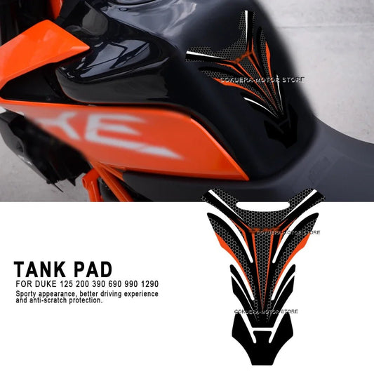 Patch Antidérapant Réservoir Moto – Kit 2 Pièces Résine Noir pour KTM Duke 125/200/390/690/990/1290 - rideshopparts