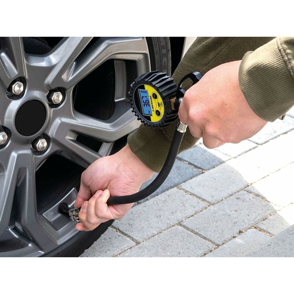 Pistolet de gonflage avec manomètre Dunlop Digital - rideshopparts
