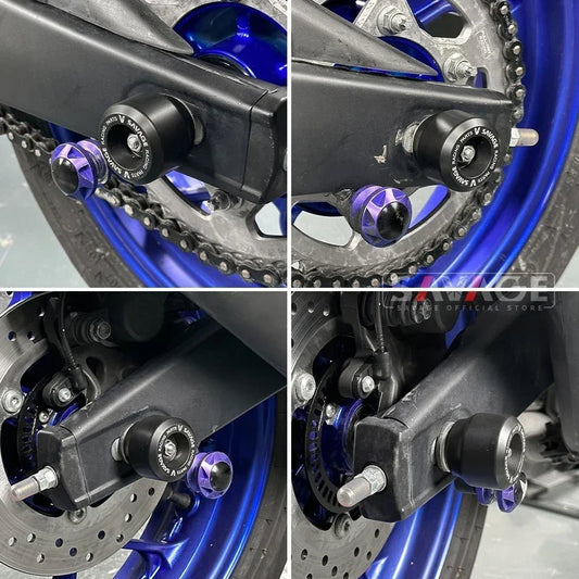 Protection Axe de Roue Moto SAVAGE – YAMAHA MT - 03 / MT - 25 / YZF - R3 / R25 (2014 - 2025) - rideshopparts