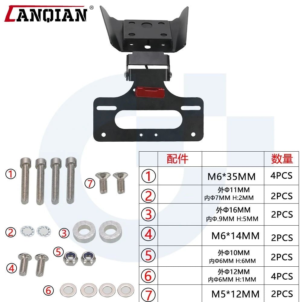 Suport de plaque KTM DUKE 125 - 390 - rideshopparts