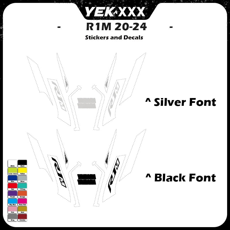 YAMAHA YZFR1M 20 - 24 STICKERS DECO - rideshopparts
